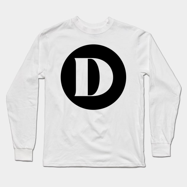 D (Letter Initial Monogram) Long Sleeve T-Shirt by n23tees